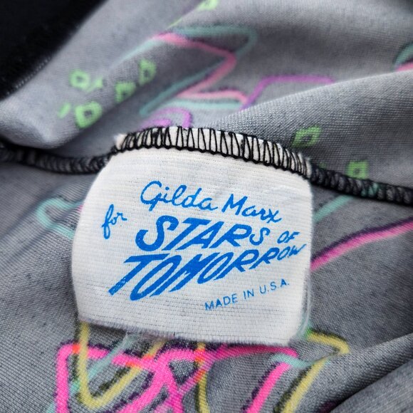 Gilda Marx Spandex VINTAGE 1980s Neon Printed Tights Sz Small - Picture 9 of 9